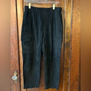 Vince Black leather Cargo Pants